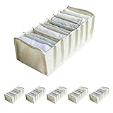 CARZUNI Schubladen-Organizer for Kleidung, Kleider-Organizer – Kommoden-Schubladen-Organizer, 6 Stück, for Jeans, BHS, Unterwäsche, Socken, Faltbare Schrank-Schubladen-Organizer (Size : 36x17x12.5CM)