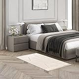 BALTA Teppich für das Wohnzimmer im skandinavischen Stil, Berberteppich für das Wohnzimmer - Schlafzimmer, flach gewebt und 22 mm dick, 3D-Effekt, 100% Polypropylen, 120x170 cm, Creme - Beige
