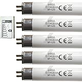 Bell Lighting Leuchtstoffröhre 05411, T5, 525 mm, Kaltweiß, 4000 K, G5-Fassung, 13 W, 5 Stück