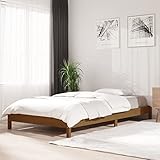 FAMIROSA Stapelbett Honigbraun 100x200 cm Massivholz Kiefer
