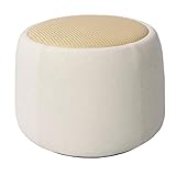 Fußhocker Fußhocker Ottomane Sofa Hocker Runder Pouf Ottoman Home Stoff Fußhocker Gepolsterte Schuhhocker Tritthocker Fußstütze Dekoratives Wohnzimmer, 2 Farben (Farbe: Braun, Größe: 48 x 35