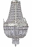Antik Deckenlampe Lüster Shabby Chic Kristallleuchte ohne Leuchtmittel Kronleuchter 46x24 cm kkc010 Palazzo Exklusiv