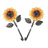 Alipis 2 Stück Sonnenblumen-Haken Retro-Dekor Handtuchhaken Wandmontage Kleiderbügel Multifunktionaler Haken Küche Wandaufhänger Bademantelhaken Eisen Gelb