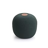 Gozos Boho Pouf Ø 40 cm Hocker Sitzsäcke | Strick Sitzhocker Rund | Polsterhocker fürs Kinderzimmer und Erwachsene | Gepolstert Fußhocker für den Wohnbereich | Schminktisch Hocker | Grün