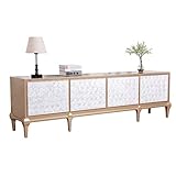 LIMKOO Kreativer TV-Schrank mit Muschelmuster, Wohnzimmer, audiovisueller Schrank, Spind, Sideboard, Schrank, dekorativer Bodenschrank (Color : 160cm)