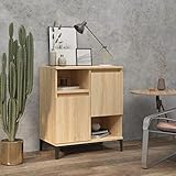 JUNZAI Sideboard, Kommode Schlafzimmer, Schlafzimmer Möbel, Komodenschrank, Esszimmer Schrank, Büromöbel, Buffetschrank, Sonoma-Eiche 60x35x70 cm Holzwerkstoff