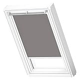 VELUX Original Dachfenster Verdunkelungsrollo für FK06, Grau, mit weißer Führungsschiene