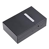 SNOWINSPRING Magnet King-Size-Metall-Aluminium-Taschenfeuerzigarrentabak Box Fall Halter - Schwarz