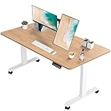 Homall 160 x 80 cm Höhenverstellbarer Elektrisch Schreibtisch, Stufenlos Höhenverstellbarer Tisch mit Vierteilige Tischplatte, Ergonomischer Computertisch für Office mit Memory Funktion