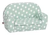 KNORRTOYS.COM 68489 Kindersofa-Green White Stars, grün