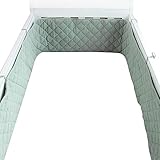 HRTS Babybett Bettumrandung Nestchen Baby Umrandung,Babybettsprossen - perfekt jedes Kinderzimmer, antiallergisch,Komfort und Schutz auf höchstem Niveau,Light Green,190 * 30cm