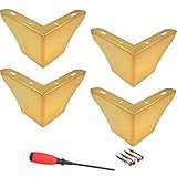 4 Stück Möbelfüße 4 Möbelbettbeine, stabile Sofabeine, dicke Stuhlstützbeine, Gummipolster, galvanische Behandlung, wasserdicht/geräuschlos, modern/einfach, schwarz/goldene Sicherheitstischbeine, Var
