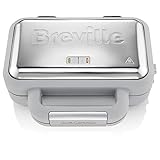 Breville DuraCeramic Waffeleisen | Antihaftbeschichtung und leichte Reinigung + tiefe, abnehmbare Platten | Grau/Silber | [VST072X]