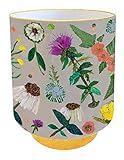 Greenbox Art and Culture NB102659 Vase mit Nachtkerze, Kegelblumen, klein, 8,2 x 12,9 x 8,2 cm