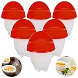 Retoo Eierkocher für 6 Eier ohne schale, Antihaftwirkung Eierkocher für 6 Eier ohne schale, Küche Eier Kocher Zubehör für schnelle Ei Shaper Omelette, Easy Eggs Cooker Boiler Maker, Dampfer Eggies