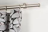 InCasa Gardinenstange Ø 20 mm, Länge: 260 cm, gebürsteter Edelstahl - komplett