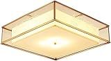 ARPET E27 3-flammige Schlafzimmer-Deckenleuchte, quadratische Messing-Deckenleuchte for Unterputzmontage, moderne Wohnzimmer-Deckenleuchte, Heim-Esstisch, in der Nähe von Deckenleuchten