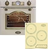 Kaiser Herdset Autark/Elektro Einbau Backofen Kaiser Eh 6355 ElfEm+Kaiser Induktions-Kochfeld KCT 4795 FI ElfAD, Einbau Herd, 3 Kochzonen, 45 cm
