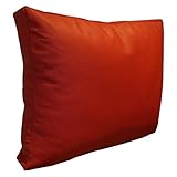 Rot Echt Lederkissen Sofa Deko Kissen Echtleder Rückenkissen Leder MDR Red Rindsleder Zierkissen Modell P&Z (40 x 40 cm)