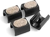 Design61 Filzgleiter 4er Set für Freischwinger Stuhlgleiter Ø 23-25 mm Möbelgleiter Klemmschalengleiter mit geräuschdämpfender Filzgleitfläche