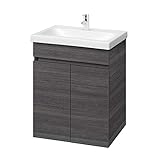 Planetmöbel Waschtisch Badmöbel Set 64cm für Badezimmer WC (Anthrazit)