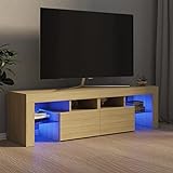TV-Schrank mit LED-Lichtern Sonoma Eiche 140x36,5x40 cm mit Farbe:Sonoma Eiche