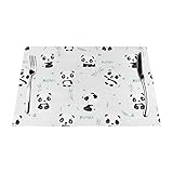 Panda Bambus Tischsets 4 Stück Home Geschenke Rutschfeste PVC Tischmatten Waschbar Hitzebeständige Tischsets 45 x 30 cm