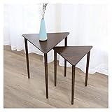 GRFIT Beistelltisch Nistender Dreieck-Endtisch-Set von 2 Couchtisch-moderner minimalistischer Beistelltisch for Wohnzimmer, Balkon Kaffeetisch Kleiner Sofatisch