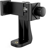 Alphx Universal Smartphone Stativ Handy Halter Adapter Set Passend für iPhone, Samsung und alle Handys Drehbar Vertikal und Horizontal mit verstellbarer Klemme Inklusive Mini Stativ