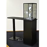 MHN Verkaufstheke Glas abschließbar Thkenvitrine beleuchtet Tischvitrine Glasvitrine halbhoch Ladentheke mit Unterschrank 150 cm breit