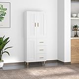 TALCUS Möbel mit Highboard aus weißem Holz