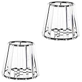 Uonlytech 2 Stück Transparenter Glas-Lampenschirm Schreibtisch-Gehäuse Glas-Lichtschirm Deckenleuchten-Abdeckungen Lampenschirme 2Er-Set Glas-Lampenabdeckung Moderne