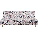 OKYUK Armloser Sofabezug Bedruckt, Armloser Futon-Bezug, Klappbarer Sofa-Bettbezug, Futon-Schonbezug ohne Armlehnen, Möbelschutz ohne Armlehnen für Kinder Hunde Katzen