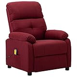 Hommdiy Fernsehsessel Relaxsessel Sessel mit Schlaffunktion TV Sessel mit 6 Massageprogrammen Rot