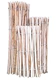 Staketenzaun Kastanie 80 x 500 cm ( Lattenabstand 4-5 cm ) - Kastanienzaun Natur - Staketen Roll Zaun aus Edelkastanie