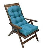 Gartenstuhlauflagen Hochlehner, Relaxsessel Auflage Wasserabweisend, Atmungsaktive Relaxstuhl Auflage, Indoor Outdoor Stuhlauflagen, für Gartenstuhl GartenmöBel Gesteppt (H 110x50cm/43x19.7in)