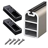 RAUGAJ Ruhige Nicht-Schlupf-Kleiderstangen Mit Endhöhlen Und Schrauben, Wand-/Obere Mount-Aluminium-Legierungsstangen Hängende Kleidungsstange, Für Schlafzimmer/Waschküche/Küche, Ladung 100 Kg/220 Pfu