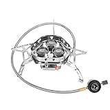 KIPOP Rucksackkocher 5800 W Big Power Rucksackkocher mit Piezo-Zündung Tragbarer zusammenklappbarer Camping-Gasherd für das Kochen im Freien Picknick-Grill
