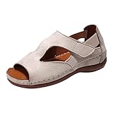 Mode Sommerschuhe Damen Römer Schnalle Slide Shoes Weiche Outdoor Schnalle Vintage Damen Modern Basic Tüll Pantoffeln Frauen Hochzeit Elegant Walking Rutschfeste Retro Stiefeletten