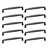 Weidu Küchenmöbel-Türgriff, 160 mm Lochabstand, Schwarz, 10 Stück