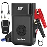 Leelbox 12V 1600A Starthilfe Powerbank mit Luftkompressor(120PSI/8BAR), Auto Batterie Booster und Intelligentes Starthilfekabel, Starthilfegerät mit LED-Licht für 5.2 Gas, 3.5L Dieselmotoren