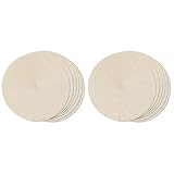 ailill Runde geflochtene Platzsets, 12 Tischsets für Esstische, gewebt, waschbar, nicht Platzsets, 38,1 cm (Beige)