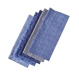 BETOOKY 5 Stück Patchwork-Gruppen-Steppstoff-Baumwolllaken Komplett Gesteppte Laken Quilt-Stoff Quilt-Quadrate Scrapbooking-Stoff Nähen Quilten Stoff Meterware