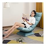 GAOJZHER Bodenstuhl Klappbar, Bodensessel Mit 3- Stufig Verstellbarer Rückenlehne, Relaxliege Freizeitsofa，Der Sitz Kann 360 ° Drehen(Color:Blau)