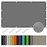Sonnensegel Sonnenschutz Garten 2 x 3 m Uv Schutz Garten Terrasse Camping Sonnensegel Leinwand für Draußen, Patio, Garten Terrasse Camping, Hellgrau
