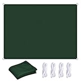 Sonnensegel Rechteck 1.6 x 3 m 98% UV Schutz Reißfest Wetterfest Windschutz Schattenspender 4 × 1.5 m Seile für Garten Balkon und Terrasse, Dunkelgrün