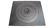 Sellon24® Ofenplatte Feuer Herdring Gusseisen Gussringe Gusseisenringe Cast Iron 52x52cm