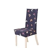 AHKGGM Stuhlhussen 8Er Setdunkelblau Elastische Set Mariposa Stuhlhussen Moderne Stuhl Hussen Set Abnehmbare Stuhlbezüge Protector Cover Für Esszimmer Party Hotel Restaurant Deko
