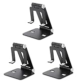 SOLUSTRE 3 Stück Handyhalter Klapphalterung Klappbarer Telefonständer Schwarz Desktop-Handyständer Telefonhalter Desktop-Telefonhalter Handyhalter Tragbarer Schreibtisch-Telefonhalter