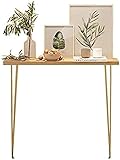 Golden Console Table, Solid Wood Easy to Install Very Narrow Console Table Against The Wall Simple Console Tables for Hallway,90 * 20 * 80CM,Excellent2